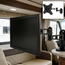 Pivoting Black TV Bracket & Wall Mount Caravan Motorhome Campervan Boat
