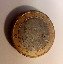 Mozart RARE 1 EUR coin 2009