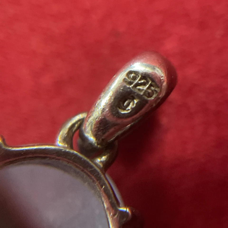 Gemas TV Plata de Ley 925 Jade Azul, Topacio Azul y Flor Citrino Dije Colgante Foto 4 de 4