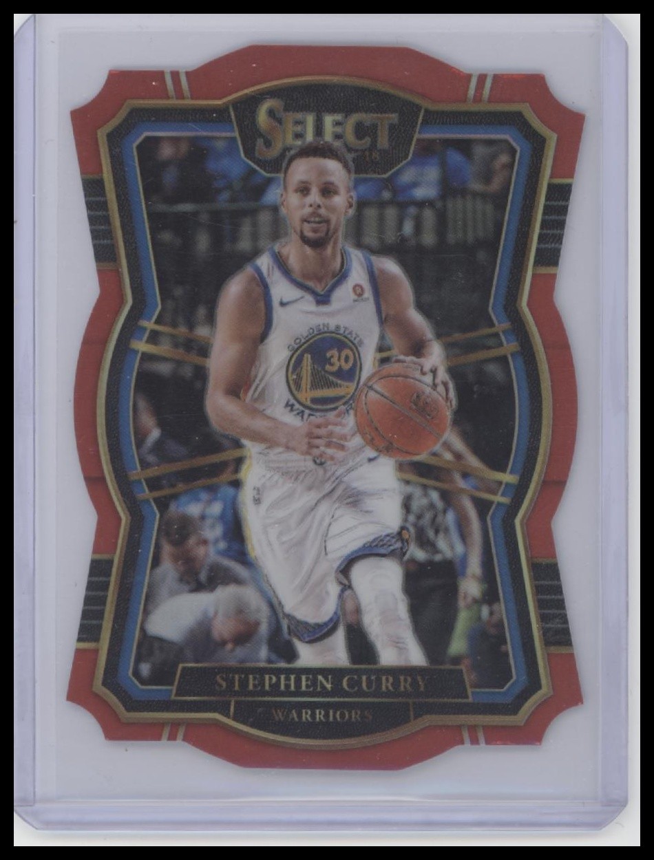 2017-18 Panini Select #143 Stephen Curry Red Prizms Die Cut #/135