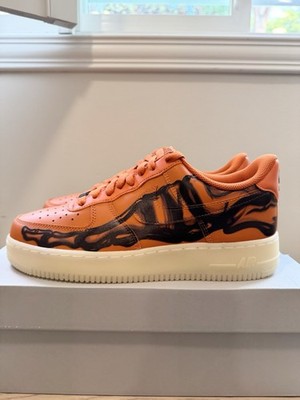 Nike AF1 Air Force 1 Low Skeleton Halloween Orange Size 8.5