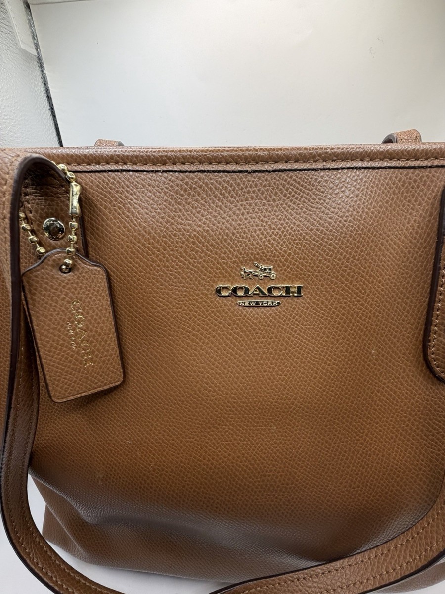 Coach City Zip Tote Saddle Brown Crossgrain Leather #F37785 | eBay