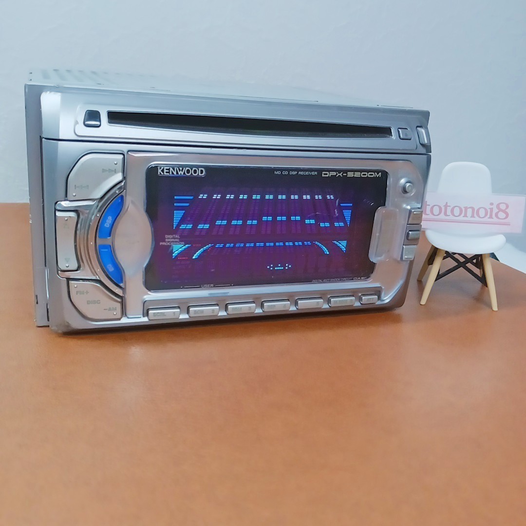 KENWOOD DPX-5200M CD・MDデッキ Kenwood DPX-5200M 2DIN Car Audio CD MD Receiver Tested Vintage