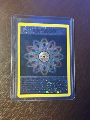 Pokemon TCG RAINBOW ENERGY 80/82 Team Rocket WOTC League Promo w/ HOLO SWIRL