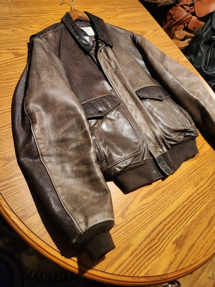 SCHOTT Pilots Issue A2 Leather Jacket IS674MS Super Rare Sz44 w
