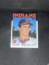 Jeff Barkley 1986 Topps #567 Cleveland Indians Auto Autographed Signed RC Card