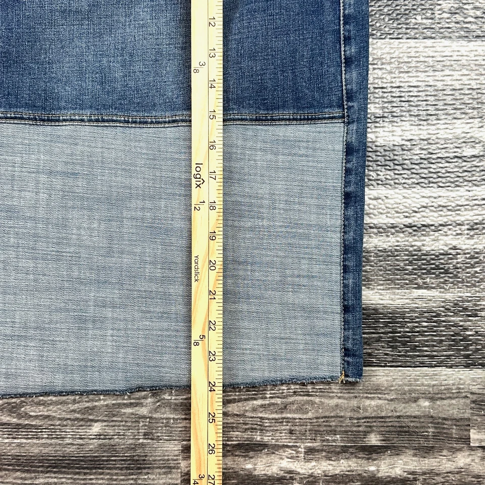 Falda vaquera NYDJ para mujer talla grande 26W elástica denim abertura frontal con elevación y pliegue nueva con etiquetas Foto 4 de 4