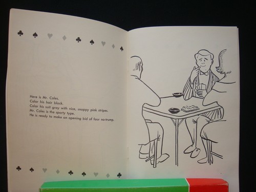 VINTAGE "BRIDGE PLAYERS COLORING BOOK" NEW IN BOX..COPYRIGHT 1962 - Picture 4 of 7