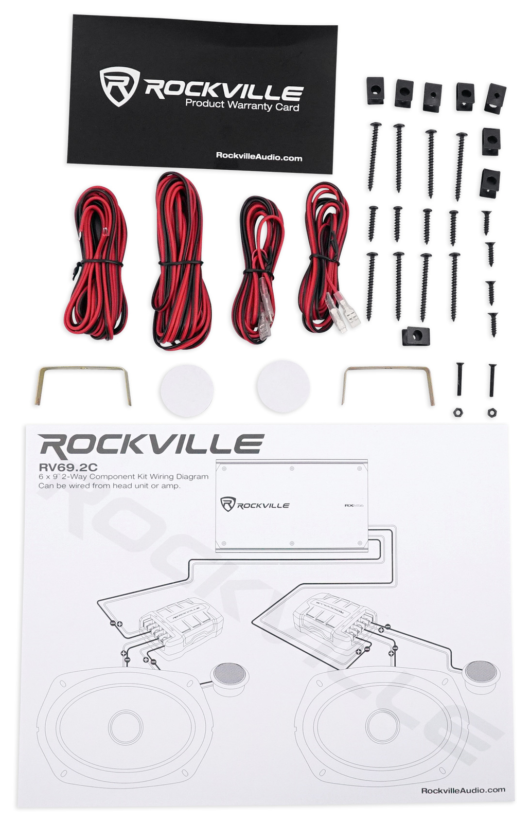 Пара автомобильных динамиков Rockville RV692C 6x9 мощностью 1000 Вт 2 4-полосные колонки 6x9