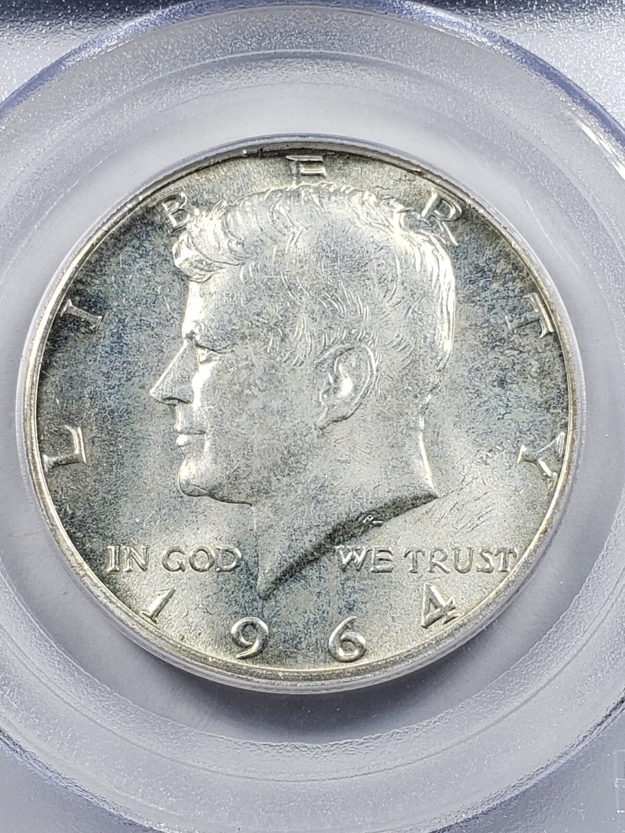 pn568 エラー銀貨 1964D.ケネディハーフダラー doubled-die pn568