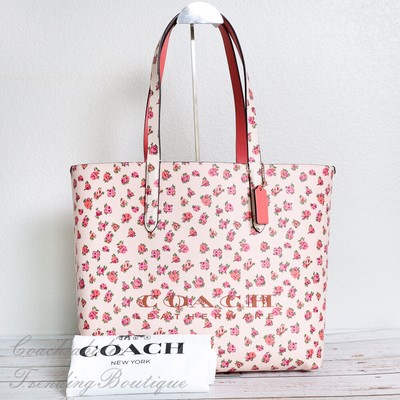 coach floral highline tote
