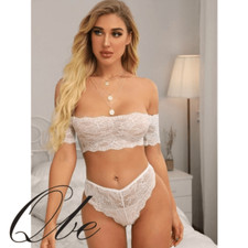 QBE Floral Lace Top Panty Set