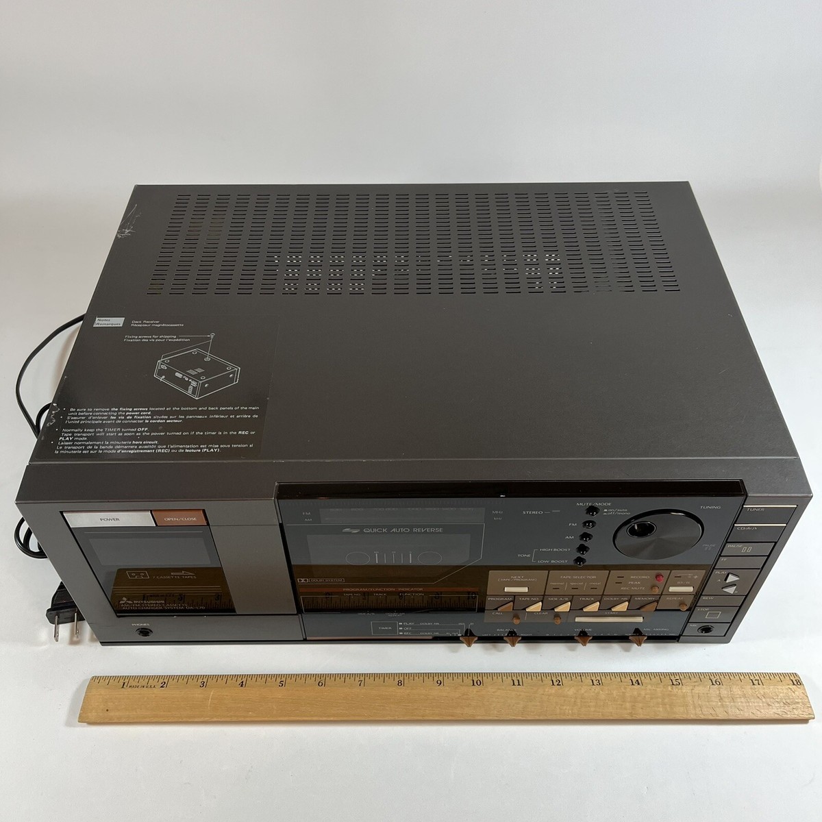 Vintage Mitsubishi Cassette Receiver Changer System DA-L70 *As Is