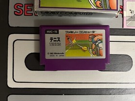 Tennis Silver Box Picture Label Famicom NES Japan import boxed + manual Nintendo