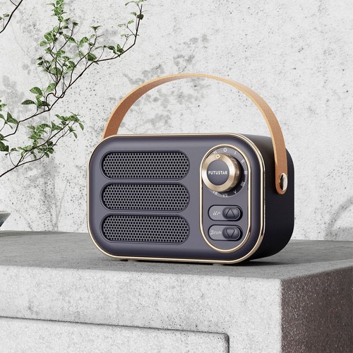 Bluetooth 5.0 Speaker Home Retro Portable Mini Plug-in Audio Wireless AUX Player - Picture 8 of 13