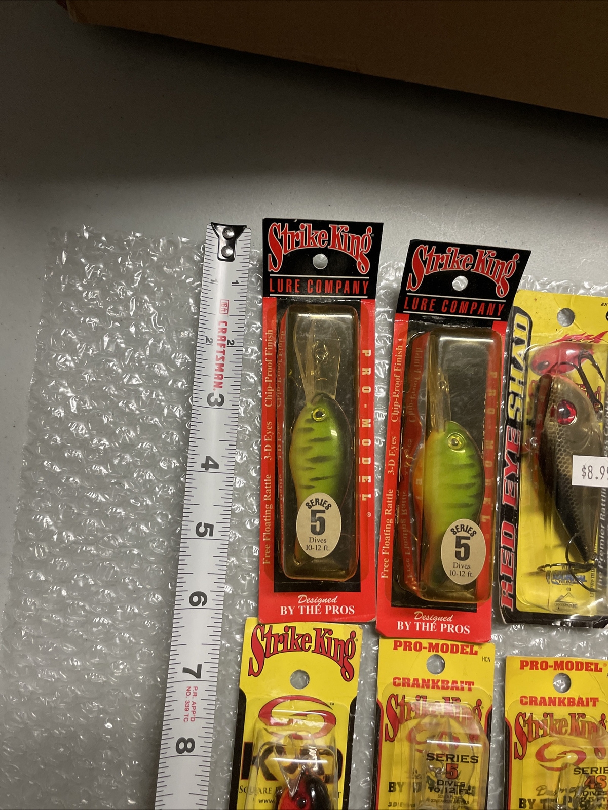 9 New Strike King Crankbaits Pro Model Series Lures Lot Series 3 5 Red Eye Shad - Image 6