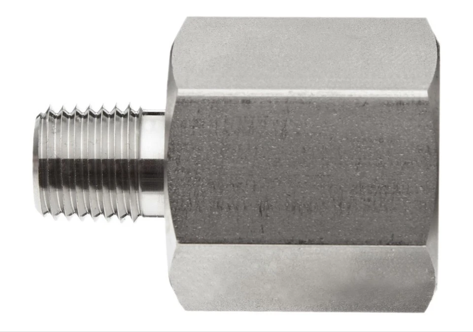  3/8" MNPT x 1/2" FNPT 316ss Reducing Adapter Parker 8-6 RA-SS - Image 2 of 2