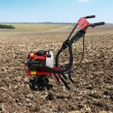 4-Stroke 63CC 1.6KW Gas Power Front Tine Tiller Garden Farmyard Tiller 13.78"New