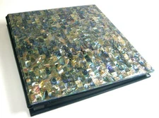 Genuine Abalone Paua Shell 5X7 Photo Album Slip Insert Postbound Handmade
