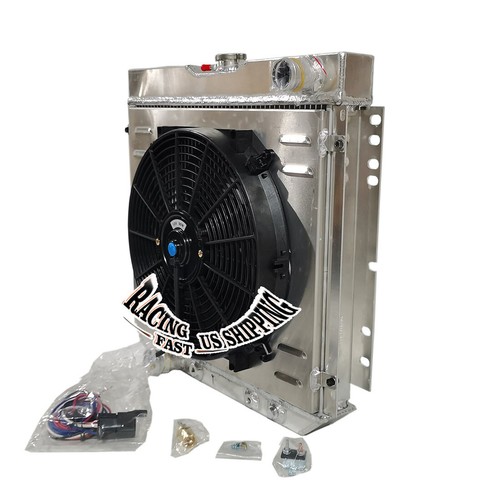Aluminum Radiator For 1967-1973 Ford Falcon Mustang Fairlane V8 2.8L Fan Shroud - Picture 3 of 7