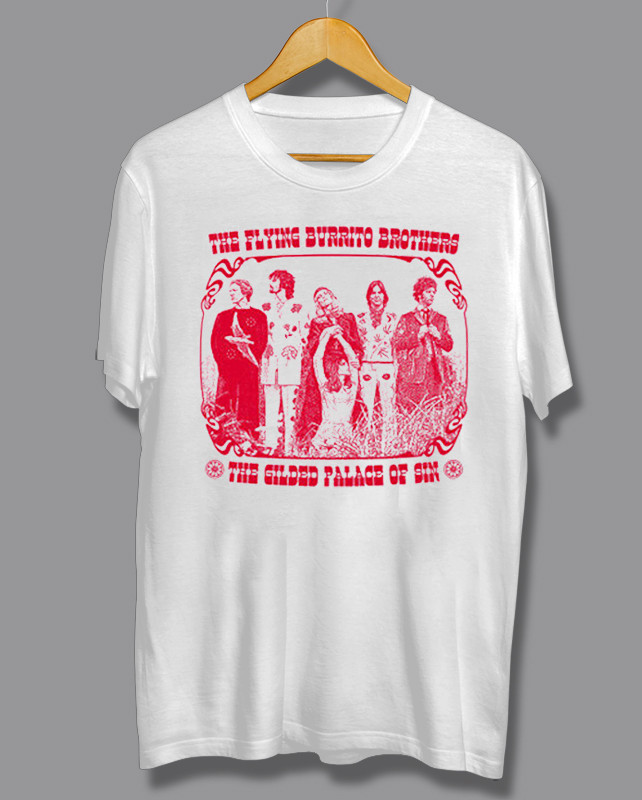 Camiseta Blanca The Flying Burrito Brothers - The Gilded Palace of Sin S to 5XL