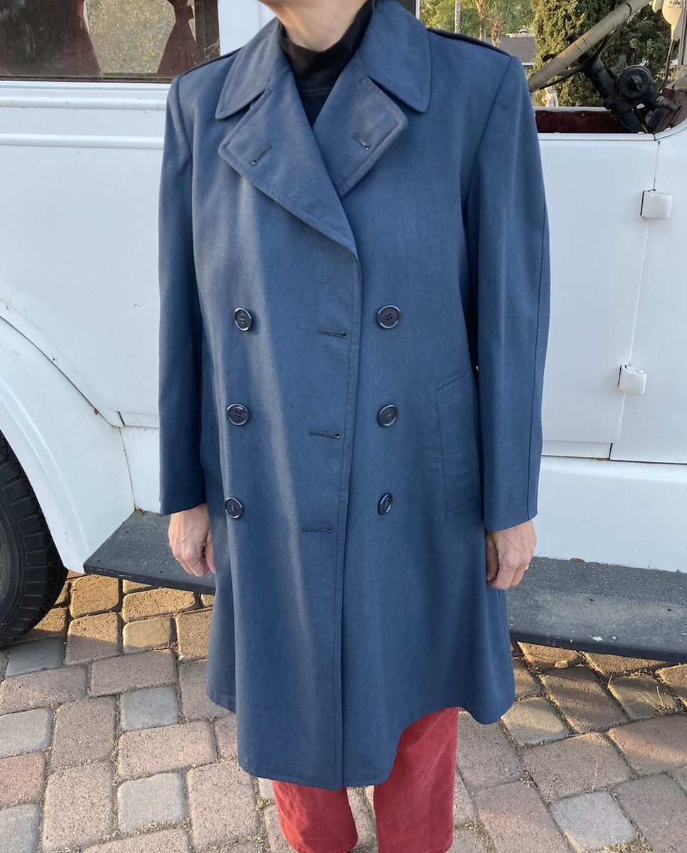 Vintage Canadian Air Force air cadet Military Trench Coat Raincoat 