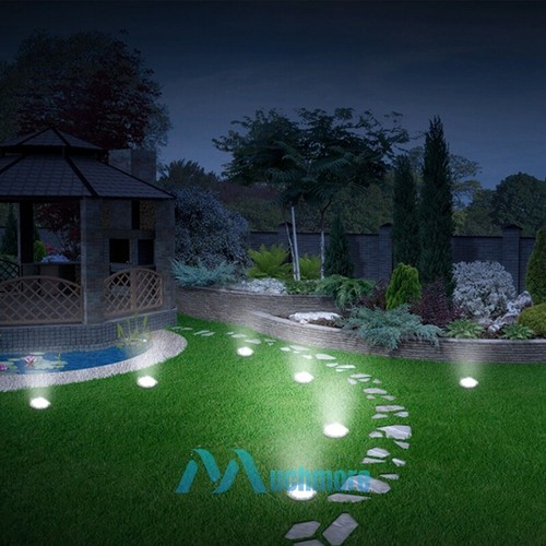 LOT Solar In Ground Lights Outdoor Flat Buried Lamp Disk LED Lawn Pathway Garden - Picture 24 of 48