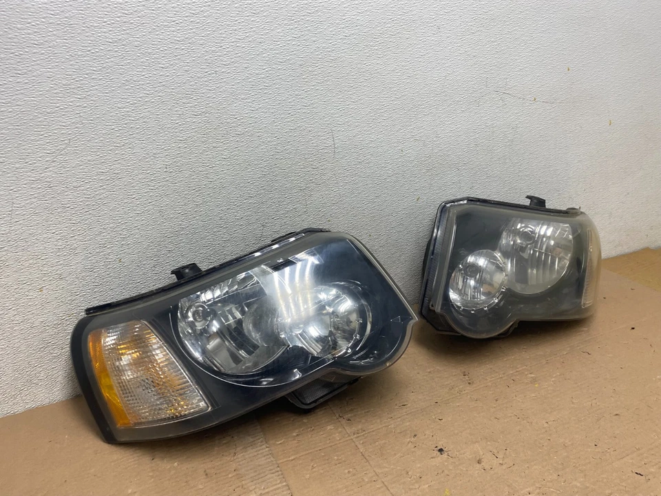 2004-2005 Land Rover Freelander Left+Right Side Halogen Headlights OEM O0468 DW - Image 3 of 4