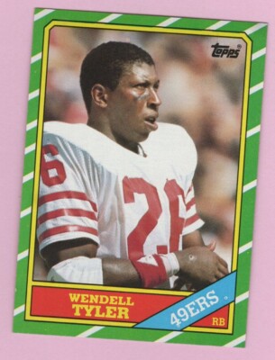 1986 Topps Wendell Tyler #158 San Francisco 49'ers