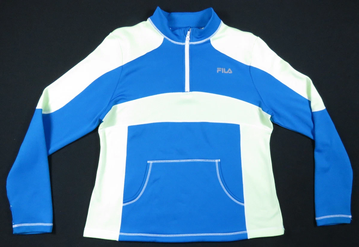 Fila Sport Performance Color Block 1 3 Zip Fleece Lined Pullover Running Jacket