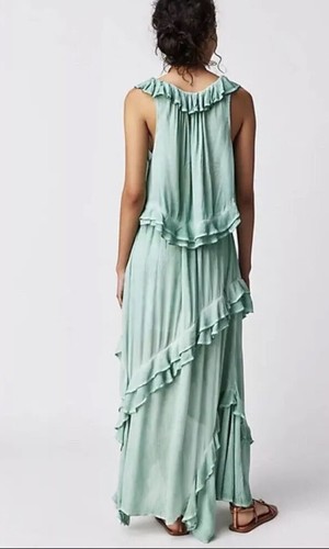 FREE PEOPLE If Only Set Top Skirt Harbour Green UK XL RRP £158 - Picture 3 of 8