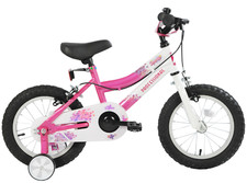 Girls Kids Bike Sparkle 12" Wheel With Stabilisers Pink White Age 3+