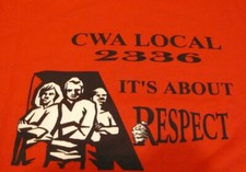 CWA Local 2336 2XL Communications Workers of America Red T-Shirt Made in USA