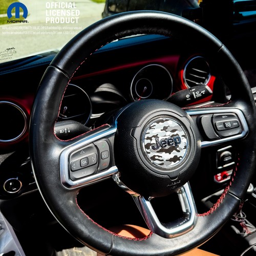 Calcomanía adhesiva de vinilo camuflaje escala de grises círculo volante Jeep Wrangler Gladiator - Imagen 6 de 8