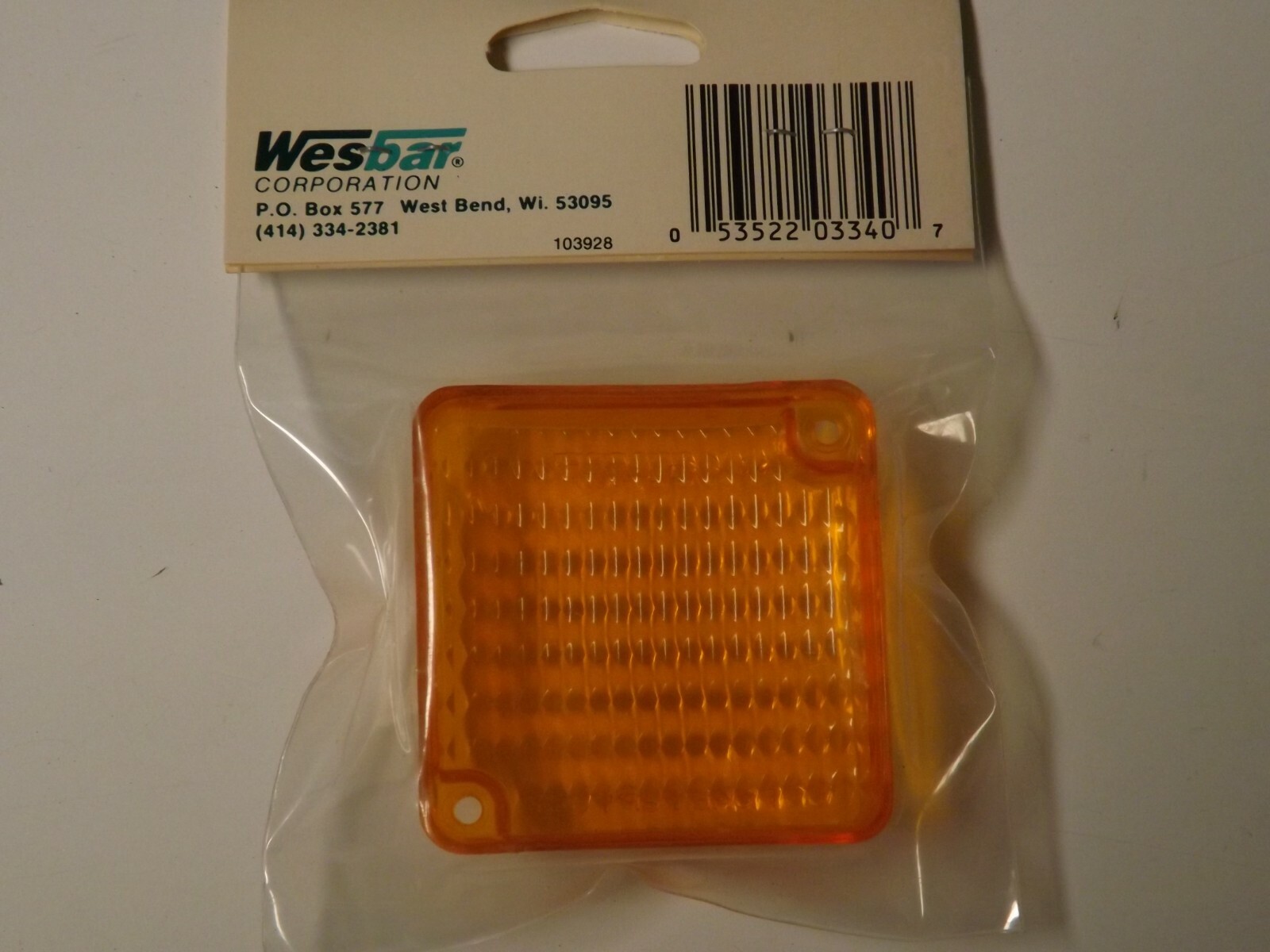 Wesbar 3340 Amber Clearance Light Replacement Lenses lens case of 24 ea