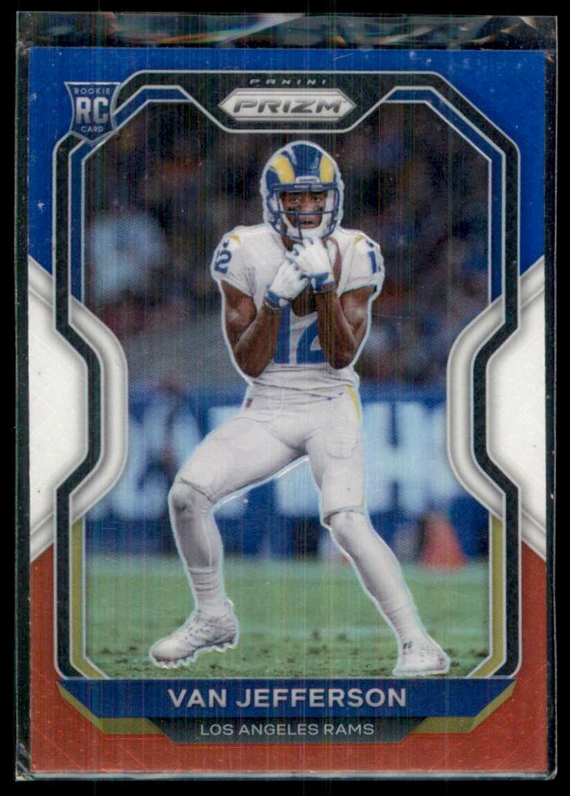 2020 Panini Prizm Orange Ice Van Jefferson RC Los Angeles Rams #377