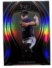 2021 Panini Select Tyler Duffey 25 Man SILVER refractor rookie card Twins