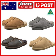   Extral 5 OFF  UGG Slippers Men Australian Made Premium Sheepskin Wool Home Scuff
