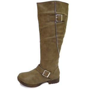 taupe knee high boots flat
