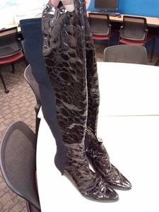 stuart weitzman croc boots