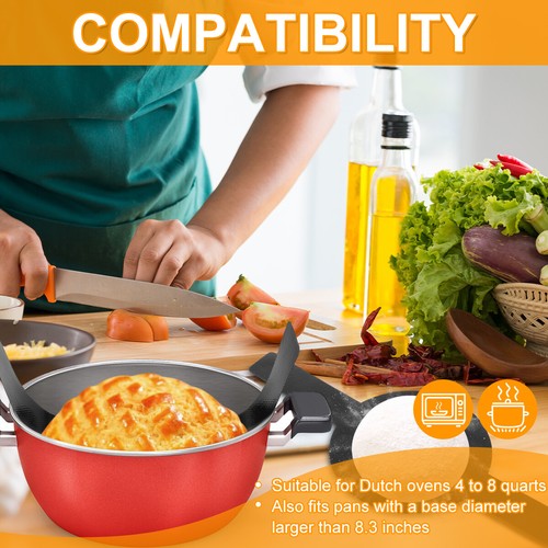 2Pcs Baking Mat for Dutch Oven Reusable Dutch Oven Liner with 6.3In Long KoZDr - Picture 2 of 11