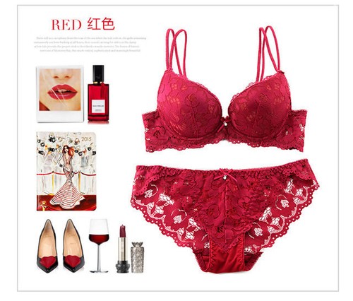 Set lingerie donna profonda V set reggiseno sexy in pizzo estremo push up aggiungi 1 tazza tazza a b c - Foto 65 di 66