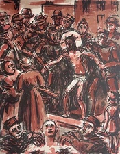 C BOULEAU Jesus Meets The Women Of The City Contemporary Passion 1944 Litho