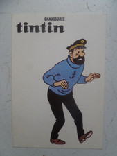 HERGE  / TINTIN /   CARTE  POSTAL CHAUSSURES TINTIN /  HADDOCK / ANNEES 60
