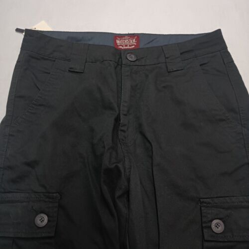 Pantalones cargo Matchstick para hombre 33x32 negros cargo táctico utilitario gótico grunge - Imagen 3 de 10