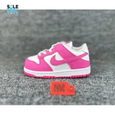 Nike Dunk Low Laser Fuchsia Pink Barbie TD Toddler Sneakers Shoes FB9107-102