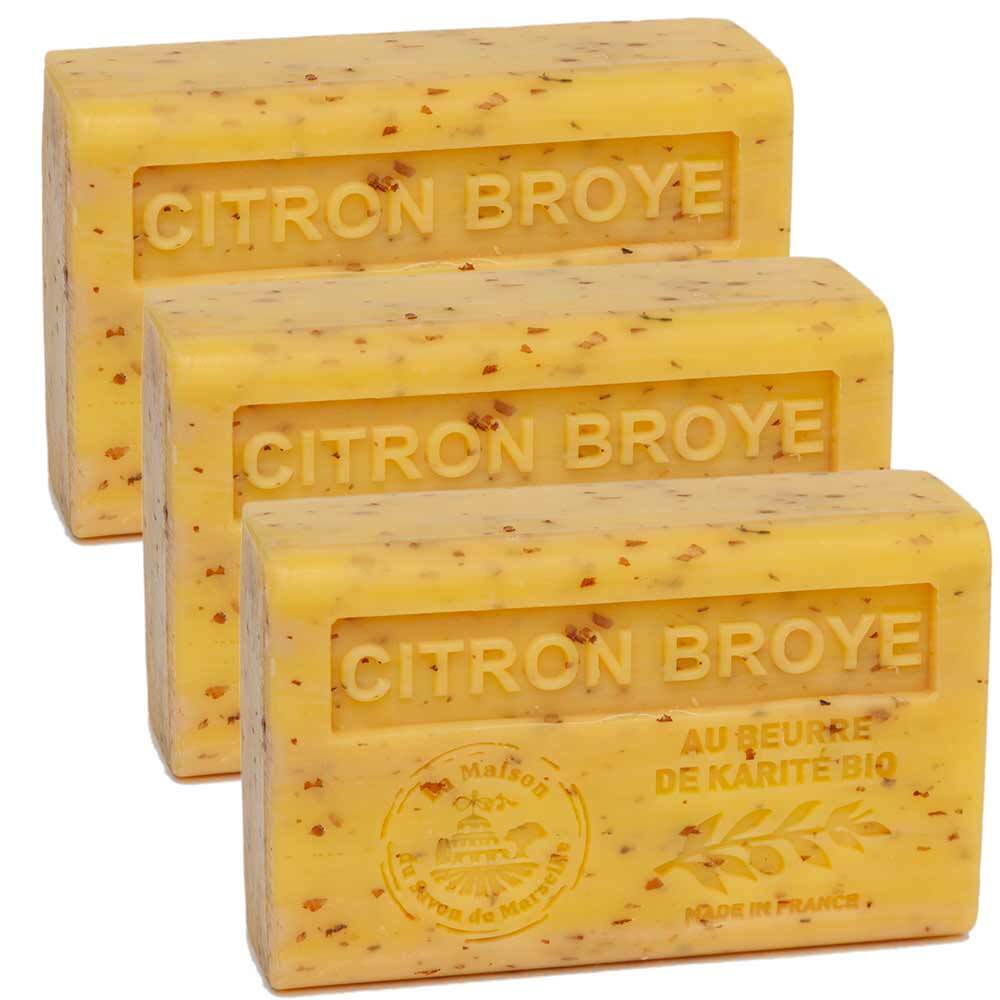 Crushed Lemon, French Soaps with Shea Butter, Savon de Marseille 3x125g
