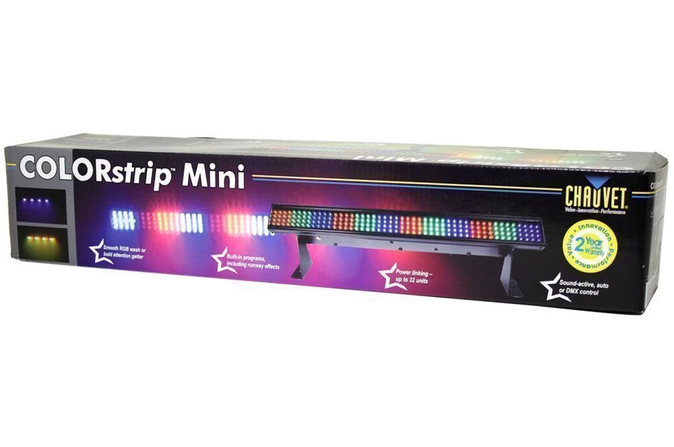 Chauvet COLORSTRIP MINI DMX LED Multi-Colored DJ Light Bar Effect Color Strip - Image 3 of 4