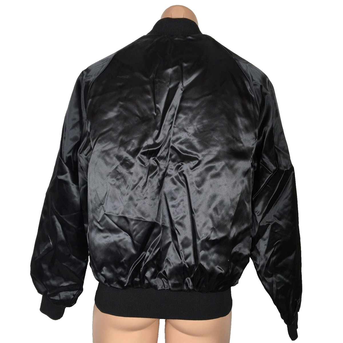 Vintage L Satin Union Jacket Local 9490 CWA Dennis