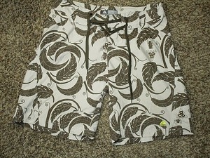 nike khaki swim shorts